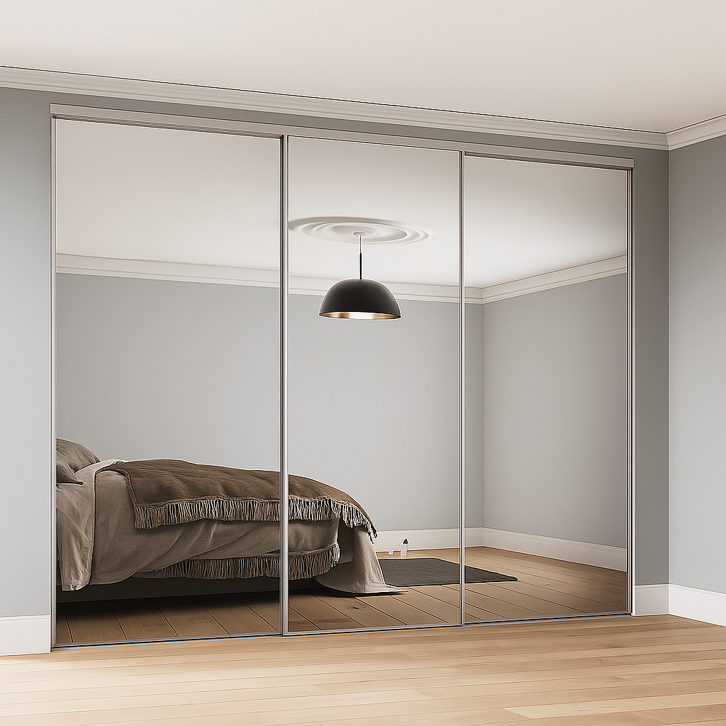 Classic Mirror Sliding Wardrobe Door Kit