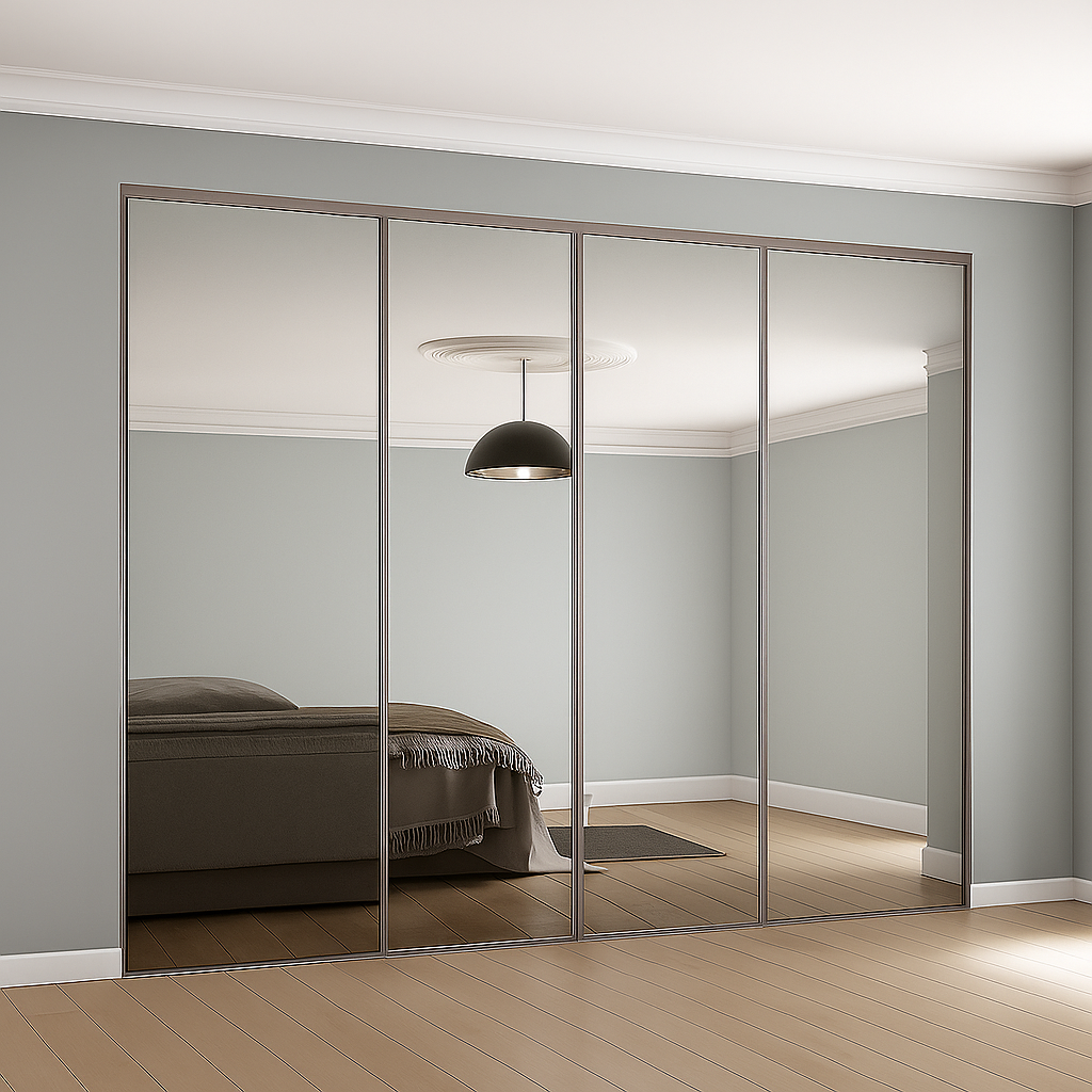 Classic Mirror Sliding Wardrobe Door Kit