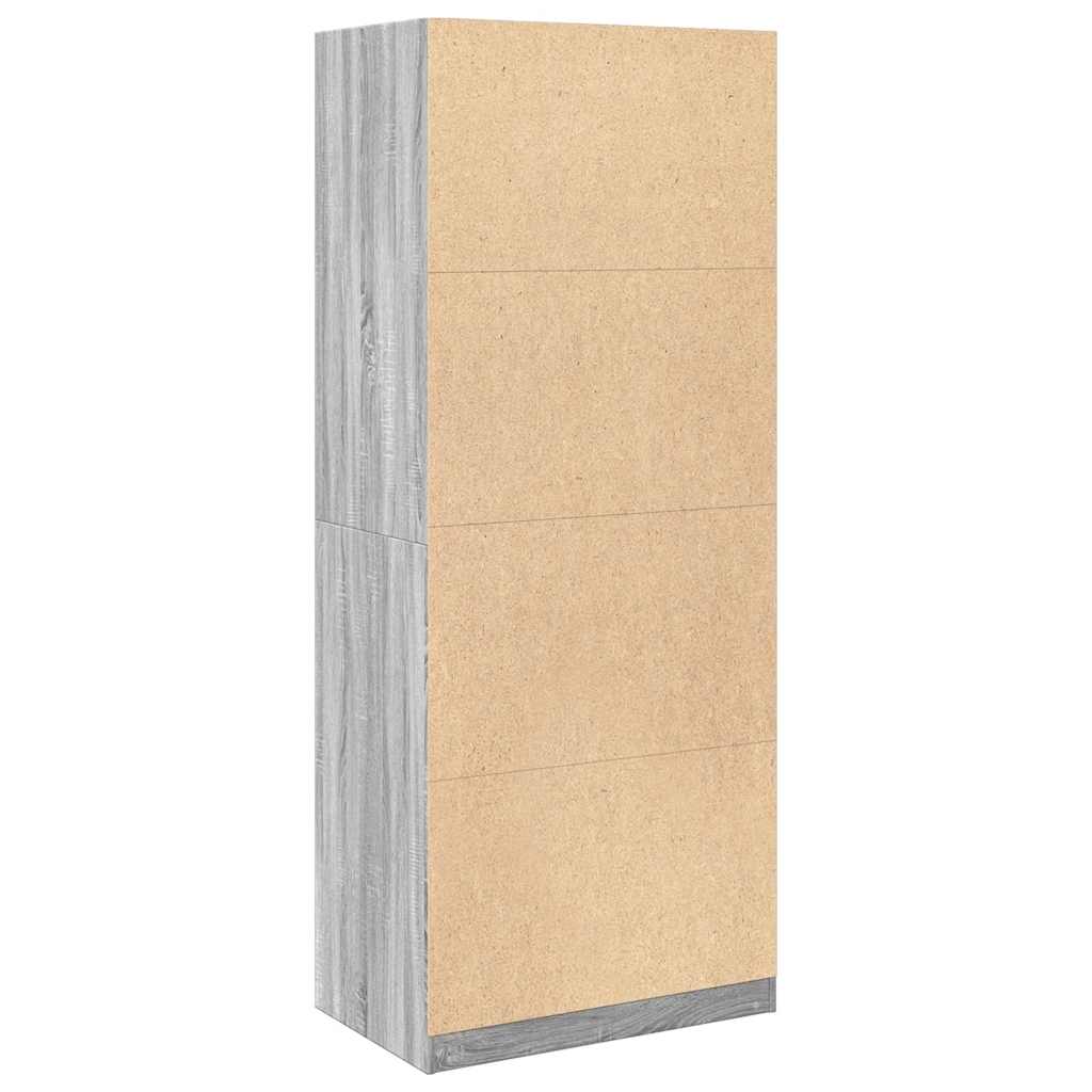 Wardrobe Grey Sonoma 80x50x200 cm Engineered Wood