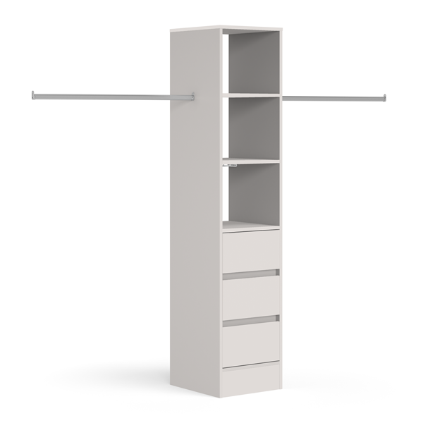 Interior Tower Unit With Drawers and Hanging Rail