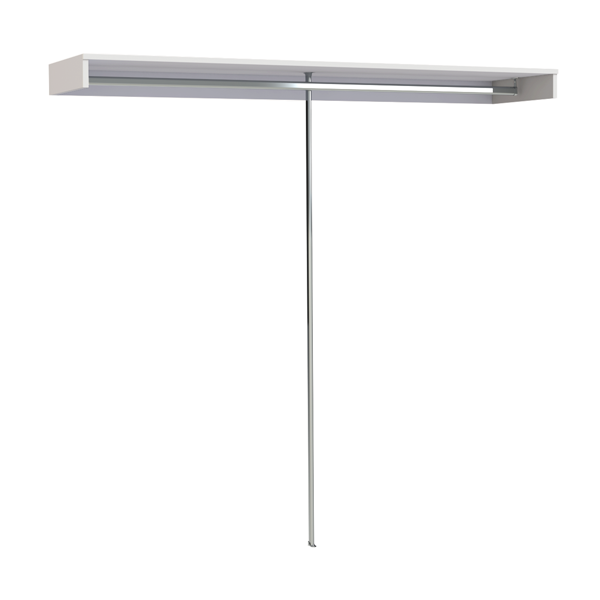 Colour Matched Shelf With Hanging Rail