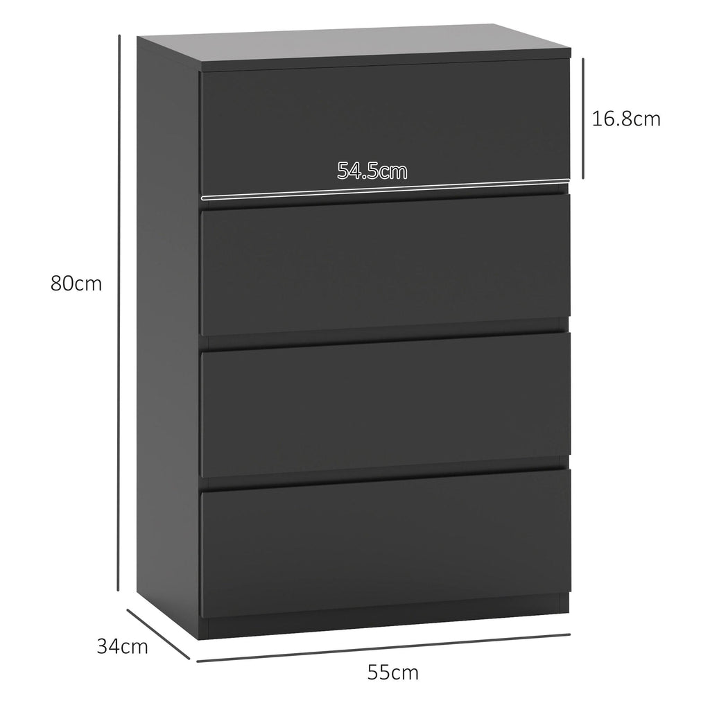 Chest of Drawers, 4-Drawer Storage Cabinets, Modern Dresser, Storage Drawer Unit for Bedroom-2