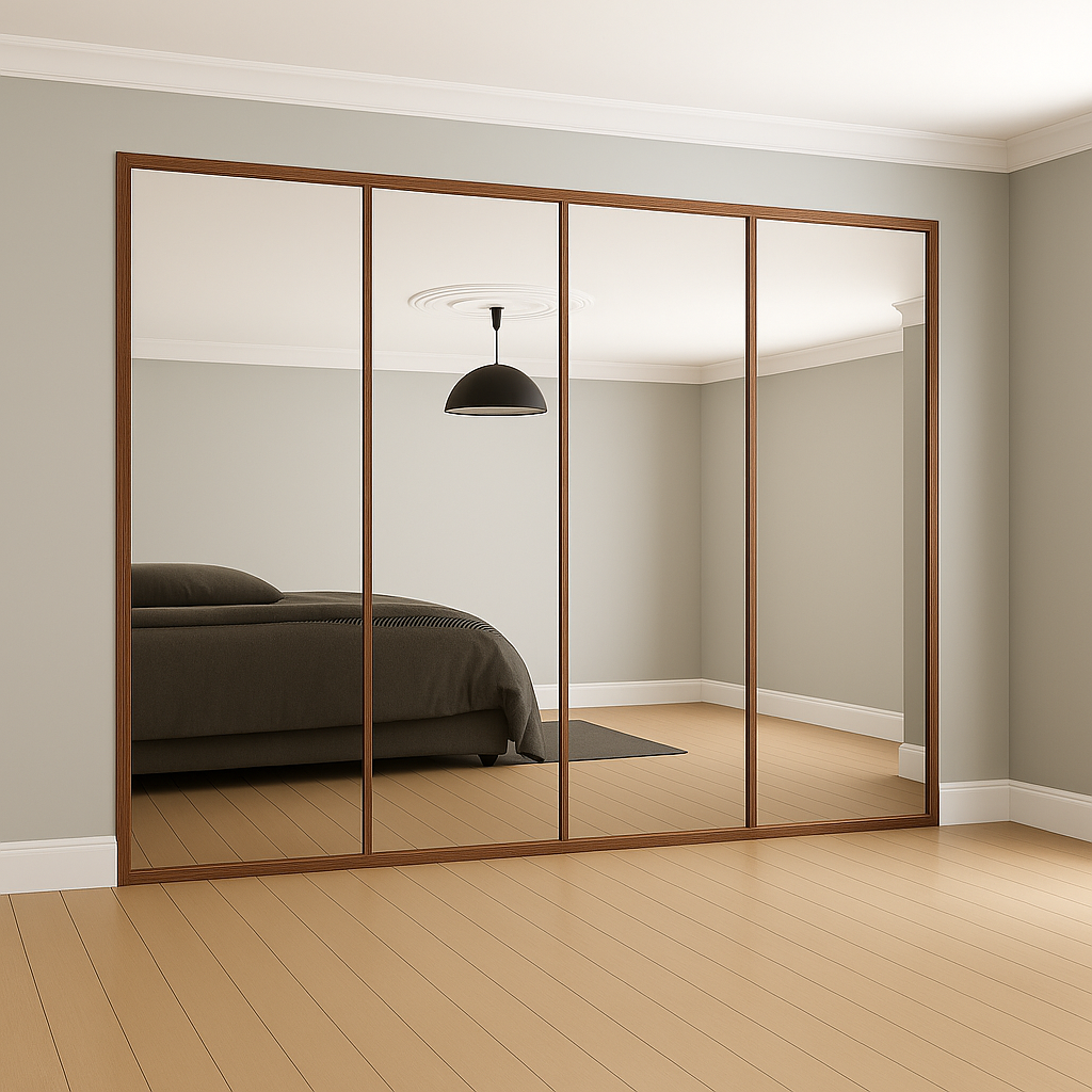 Classic Mirror Sliding Wardrobe Door Kit