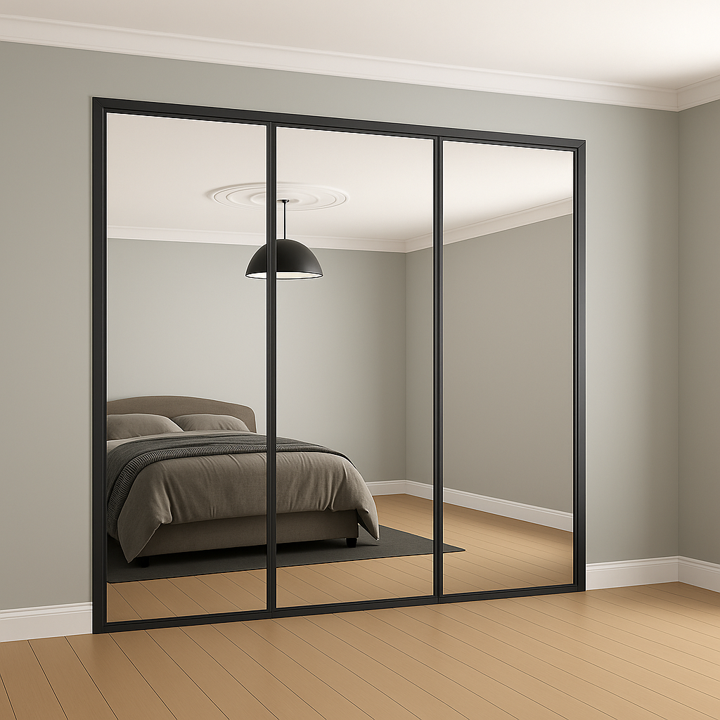 Classic Mirror Sliding Wardrobe Door Kit