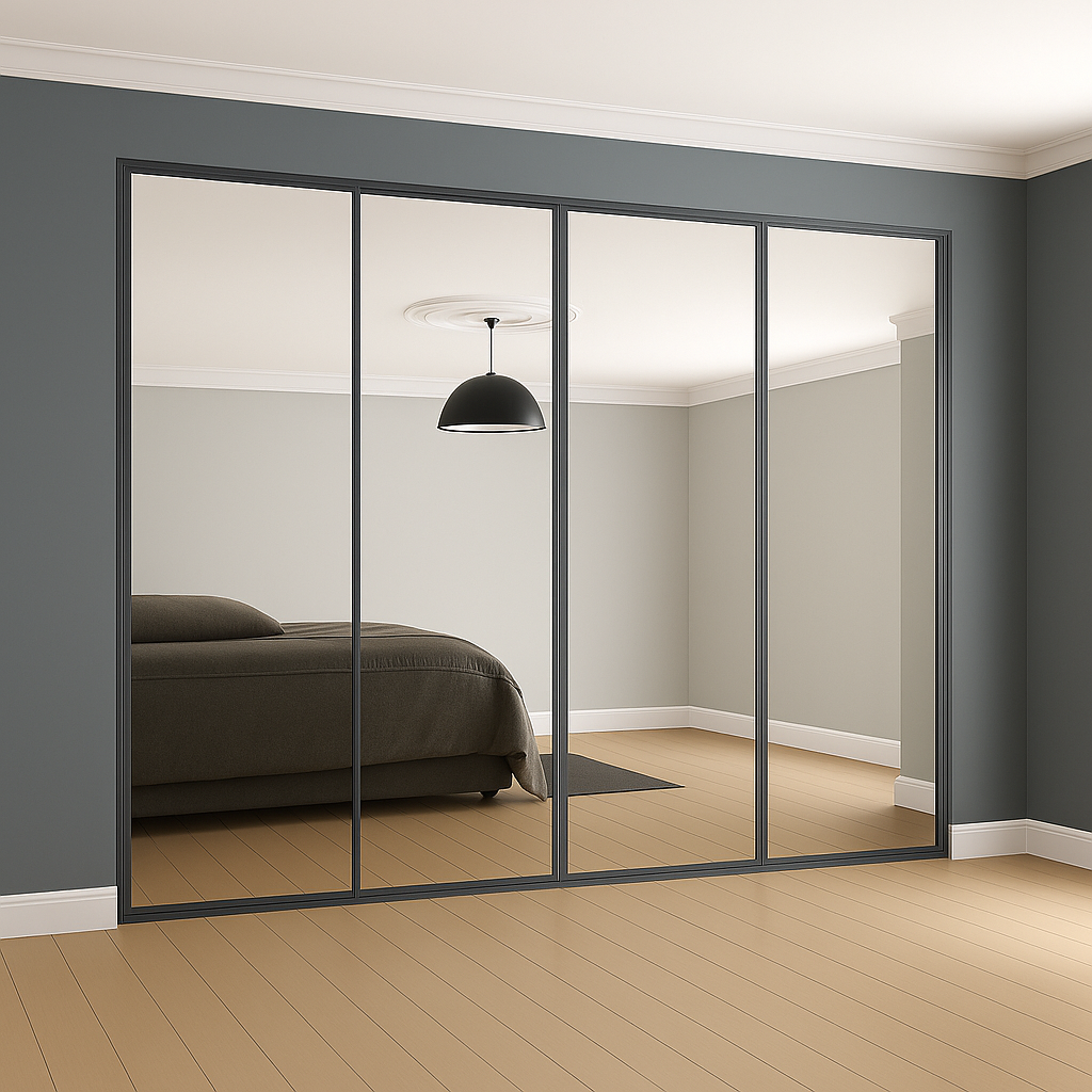 Classic Mirror Sliding Wardrobe Door Kit