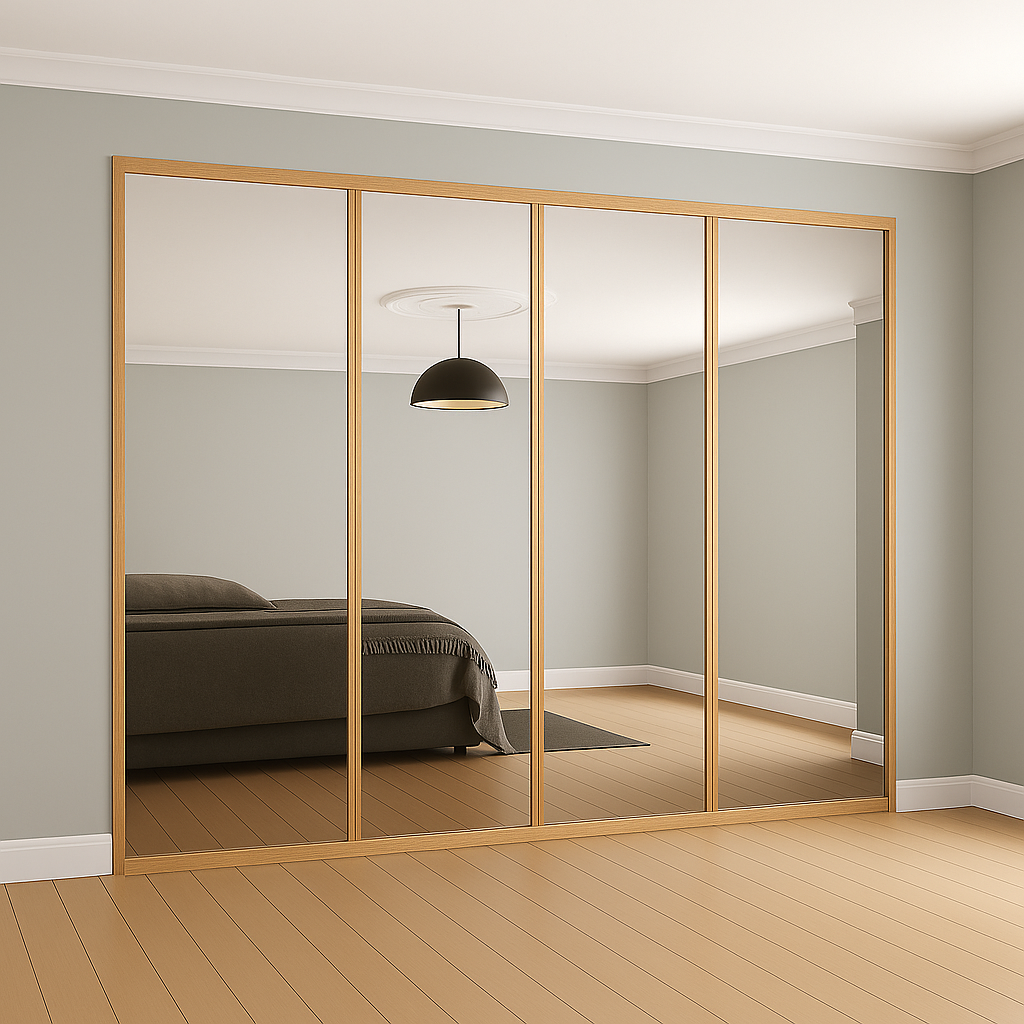 Classic Mirror Sliding Wardrobe Door Kit