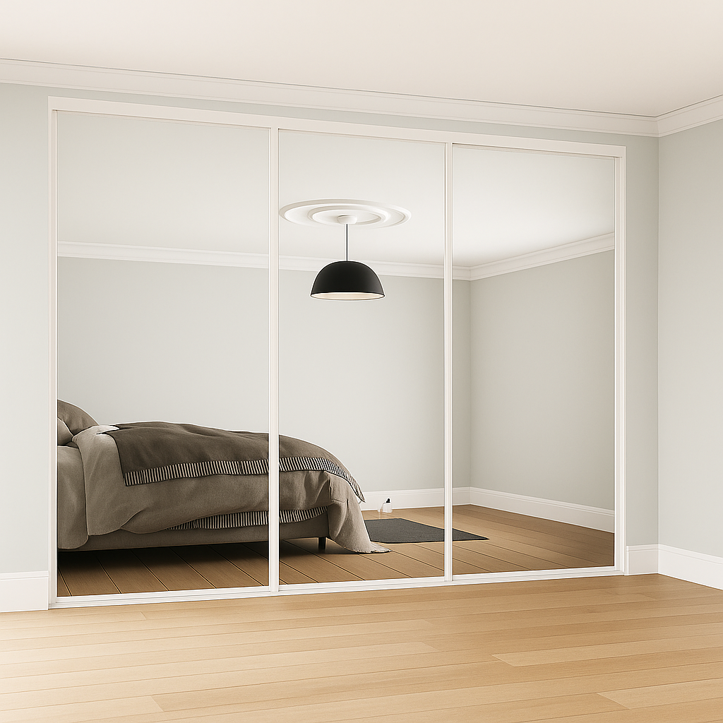 Classic Mirror Sliding Wardrobe Door Kit