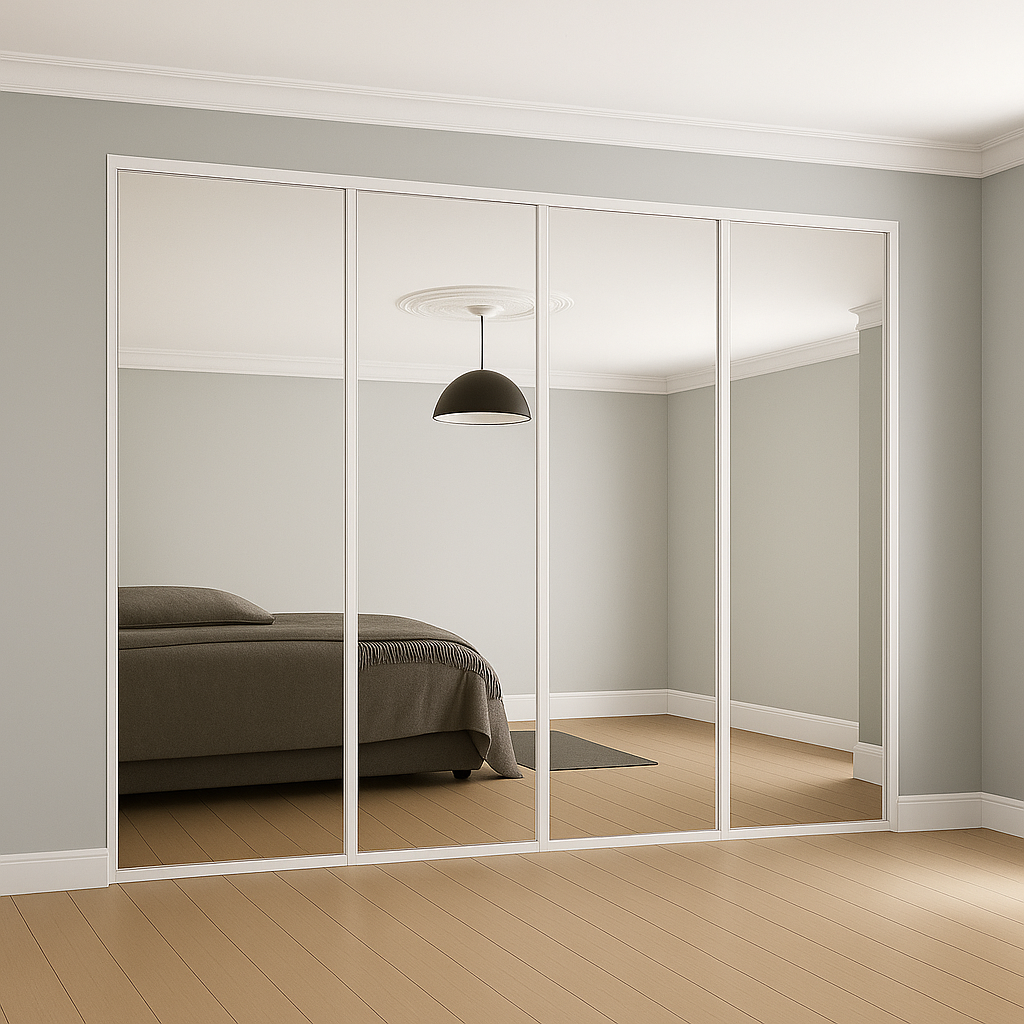Classic Mirror Sliding Wardrobe Door Kit