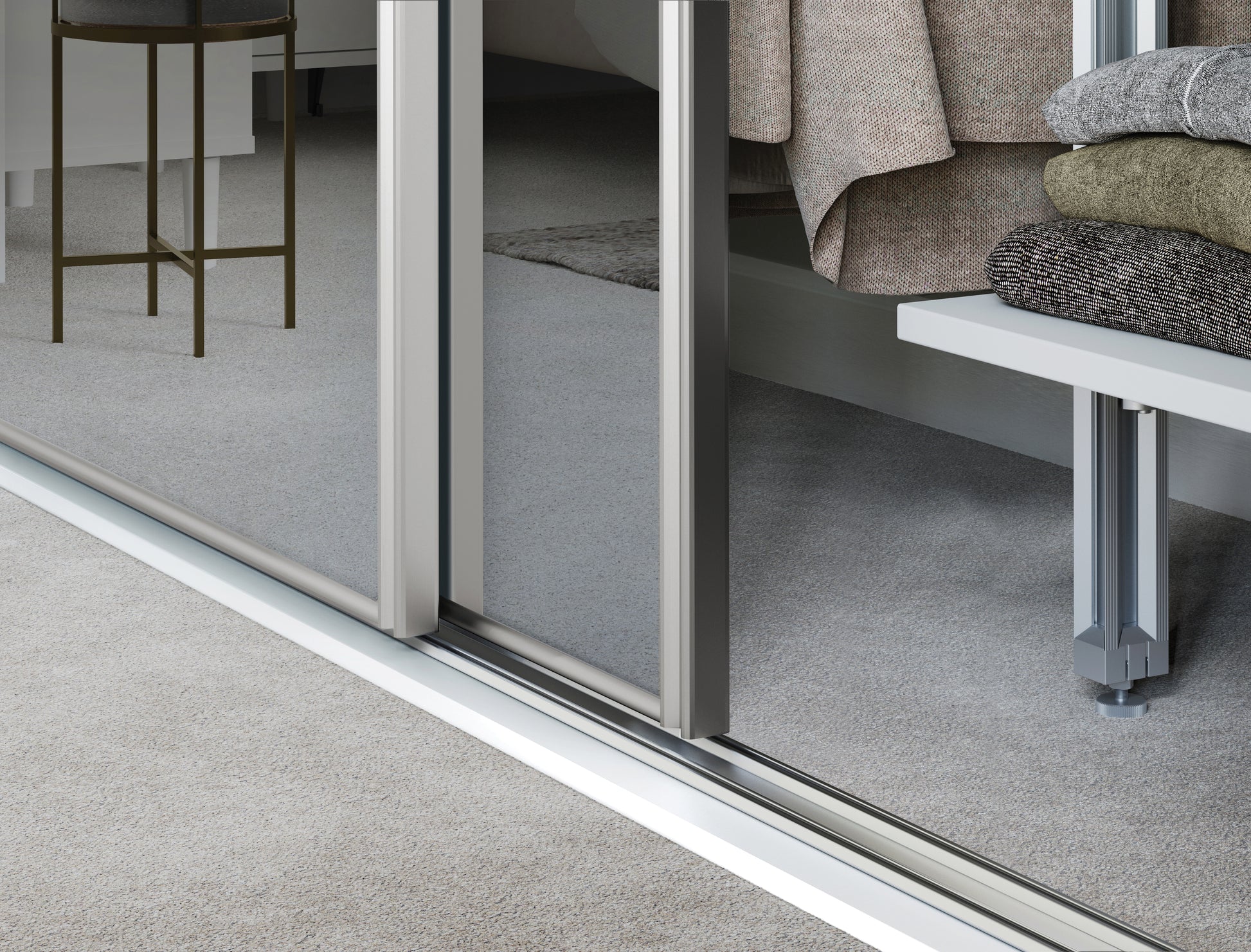 Classic Mirror Sliding Wardrobe Door Kit