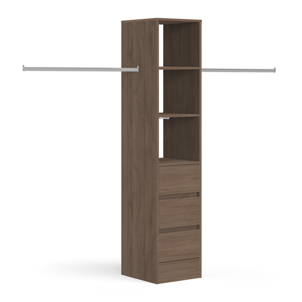 Interior Tower Unit With Drawers and Hanging Rail