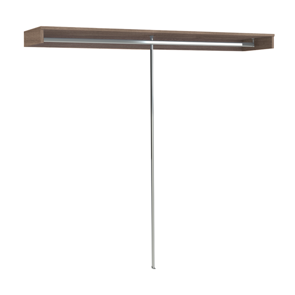 Colour Matched Shelf With Hanging Rail