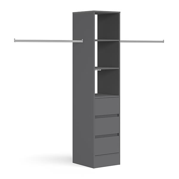 Interior Tower Unit With Drawers and Hanging Rail