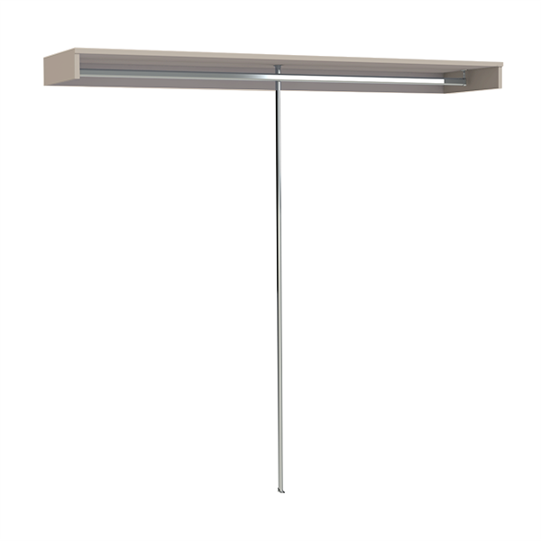 Colour Matched Shelf With Hanging Rail