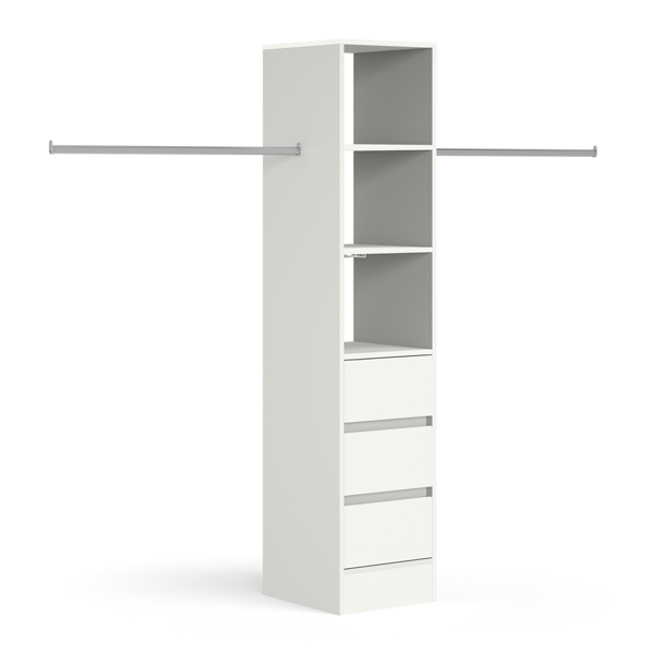Interior Tower Unit With Drawers and Hanging Rail