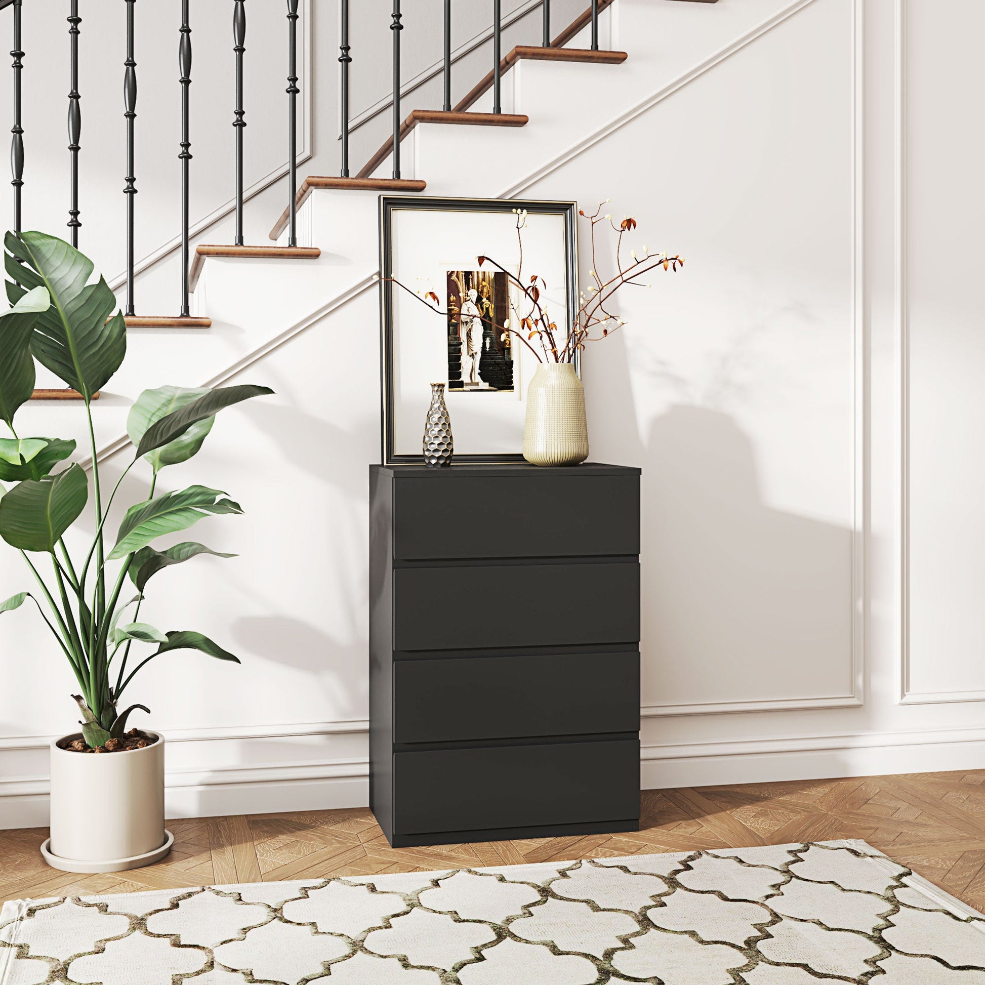 Chest of Drawers, 4-Drawer Storage Cabinets, Modern Dresser, Storage Drawer Unit for Bedroom-1