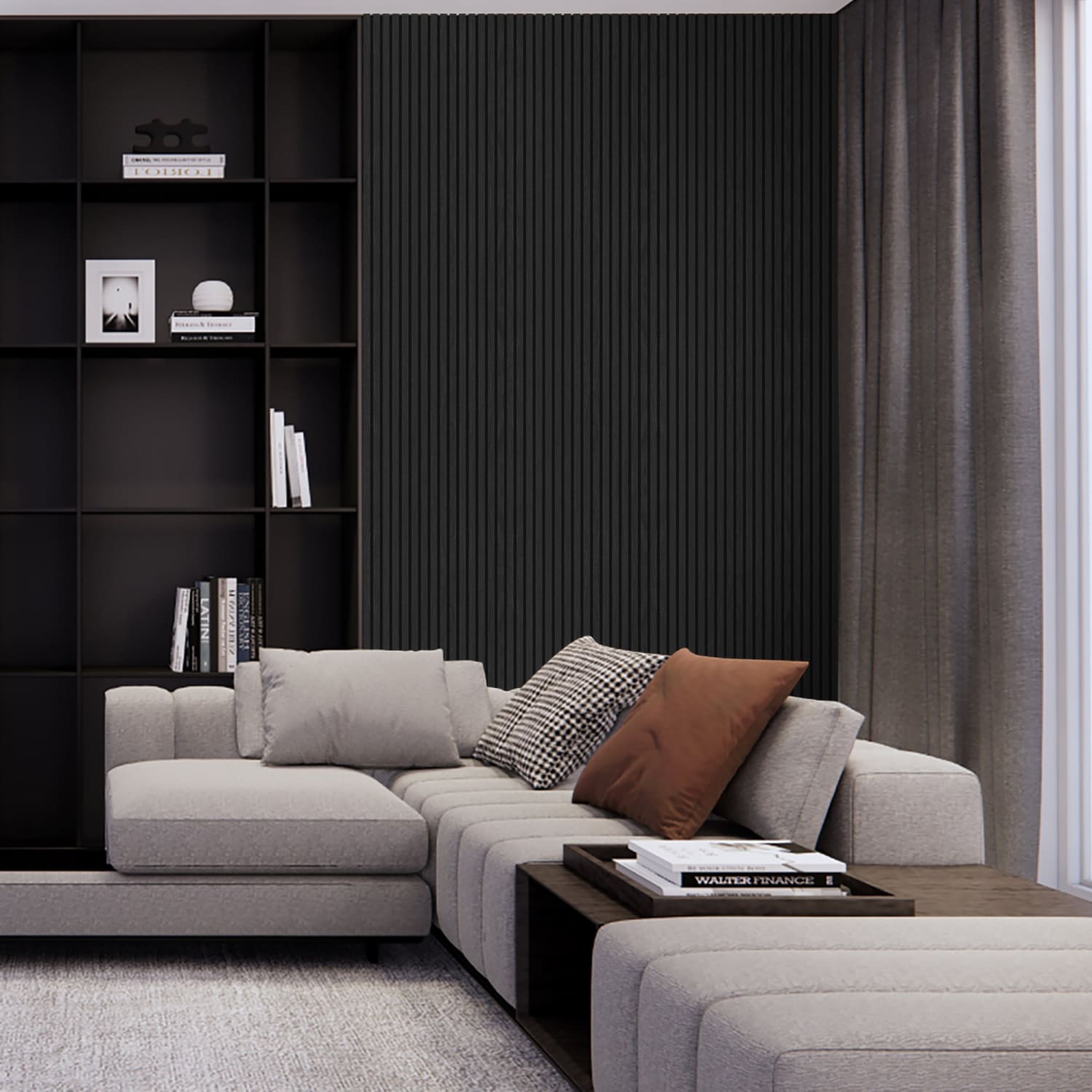 Black Oak Acoustic Wall Panels-1