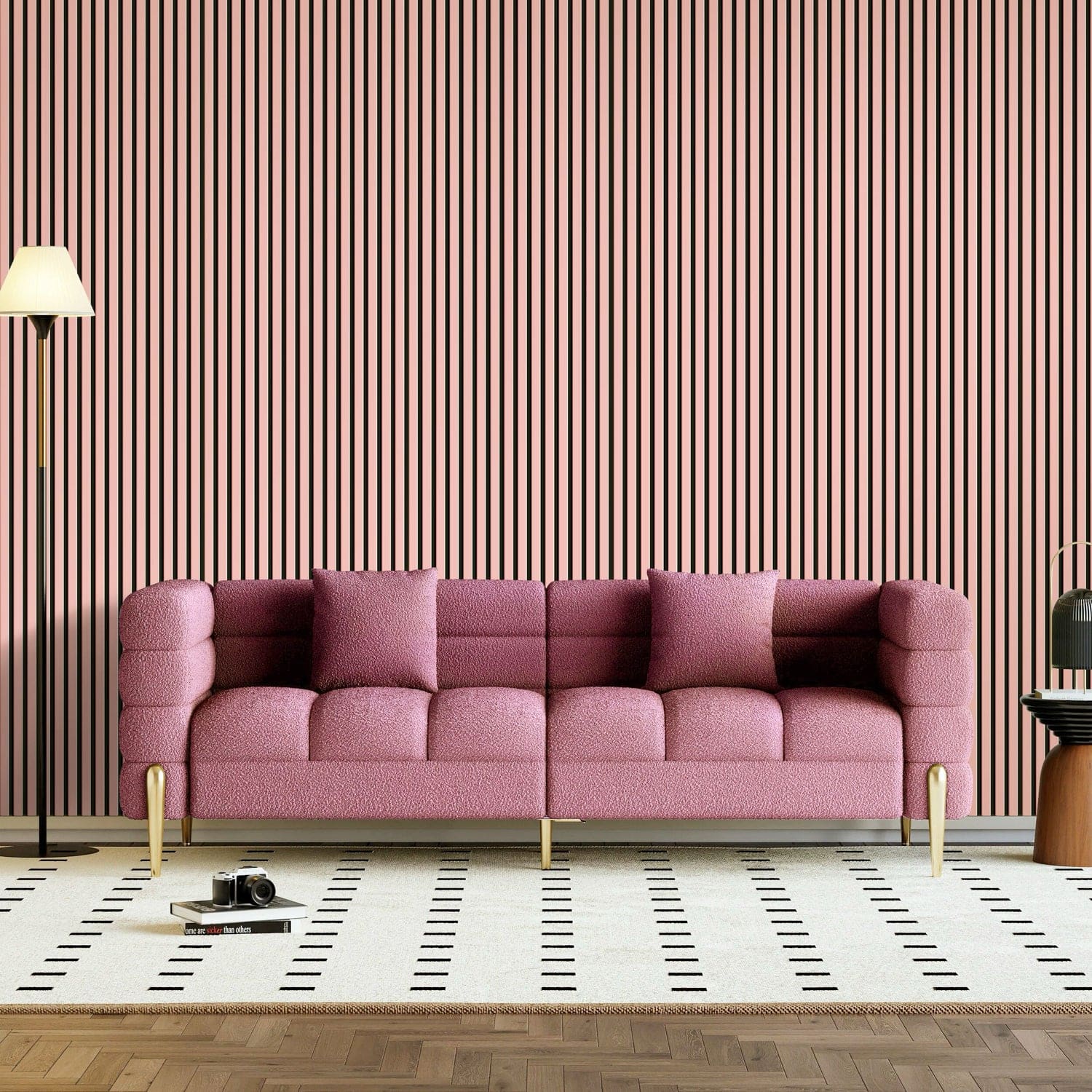 Coloured Acoustic Slatted Wall Panels-5