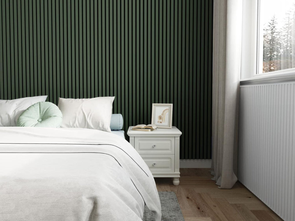 Coloured Acoustic Slatted Wall Panels