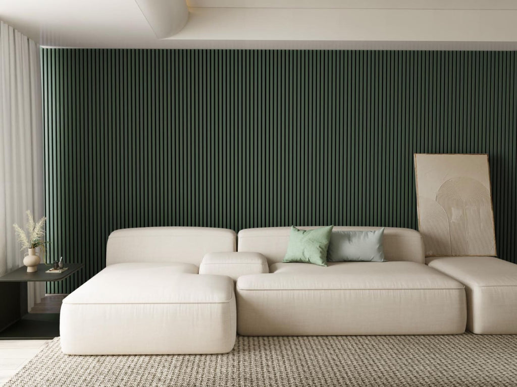 Coloured Acoustic Slatted Wall Panels