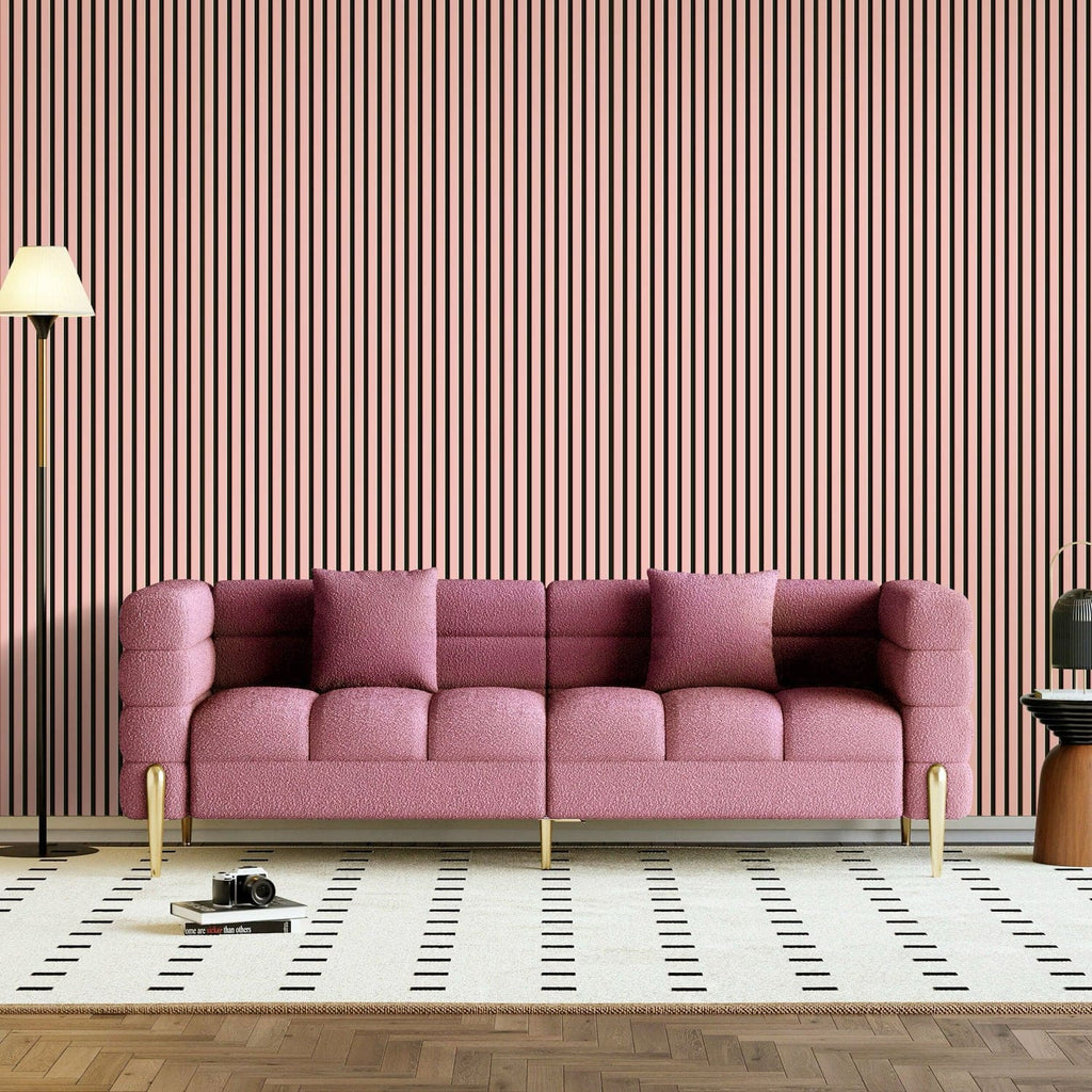 Coloured Acoustic Slatted Wall Panels