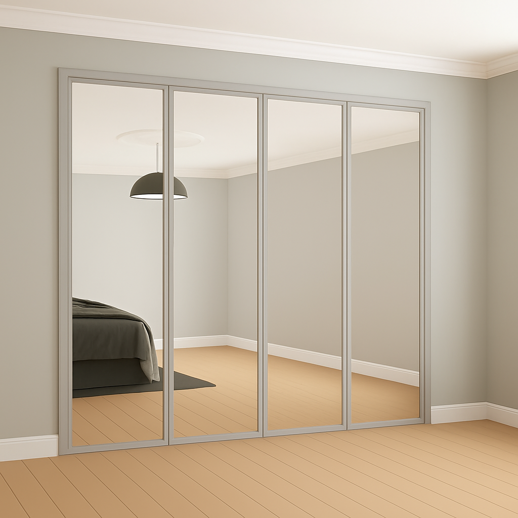 Classic Mirror Sliding Wardrobe Door Kit