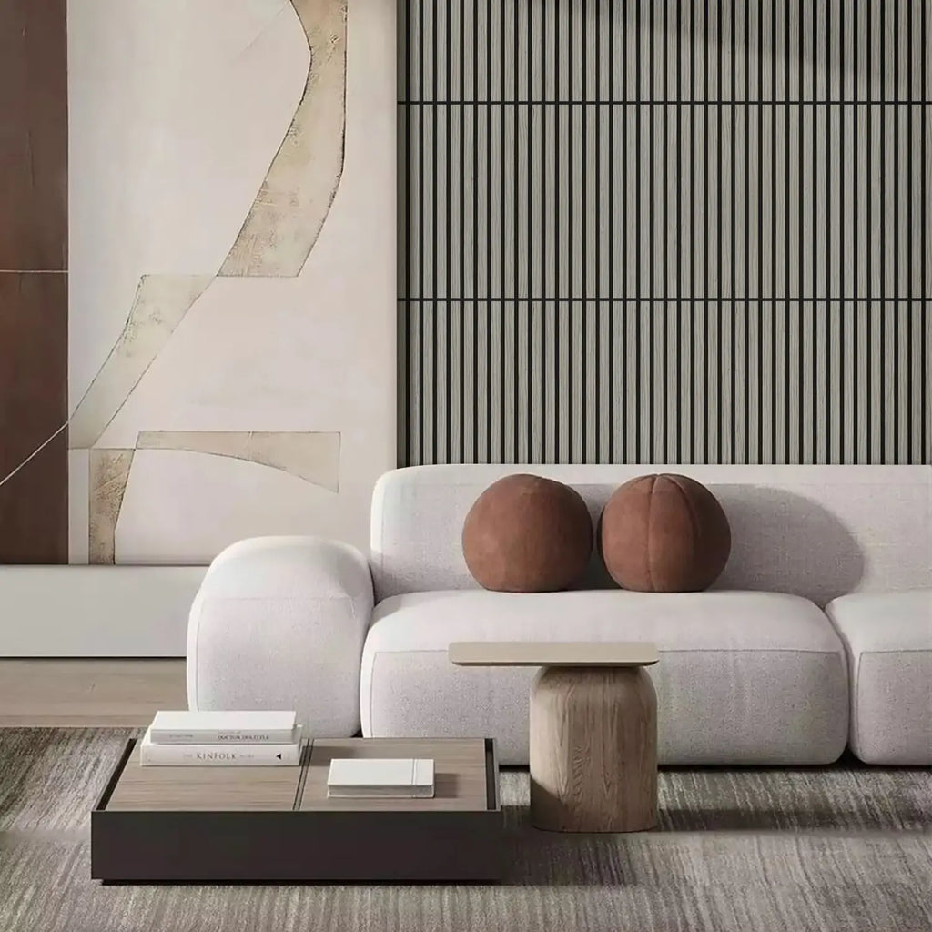Grey Oak Acoustic Wall Panels Pack of 4-0