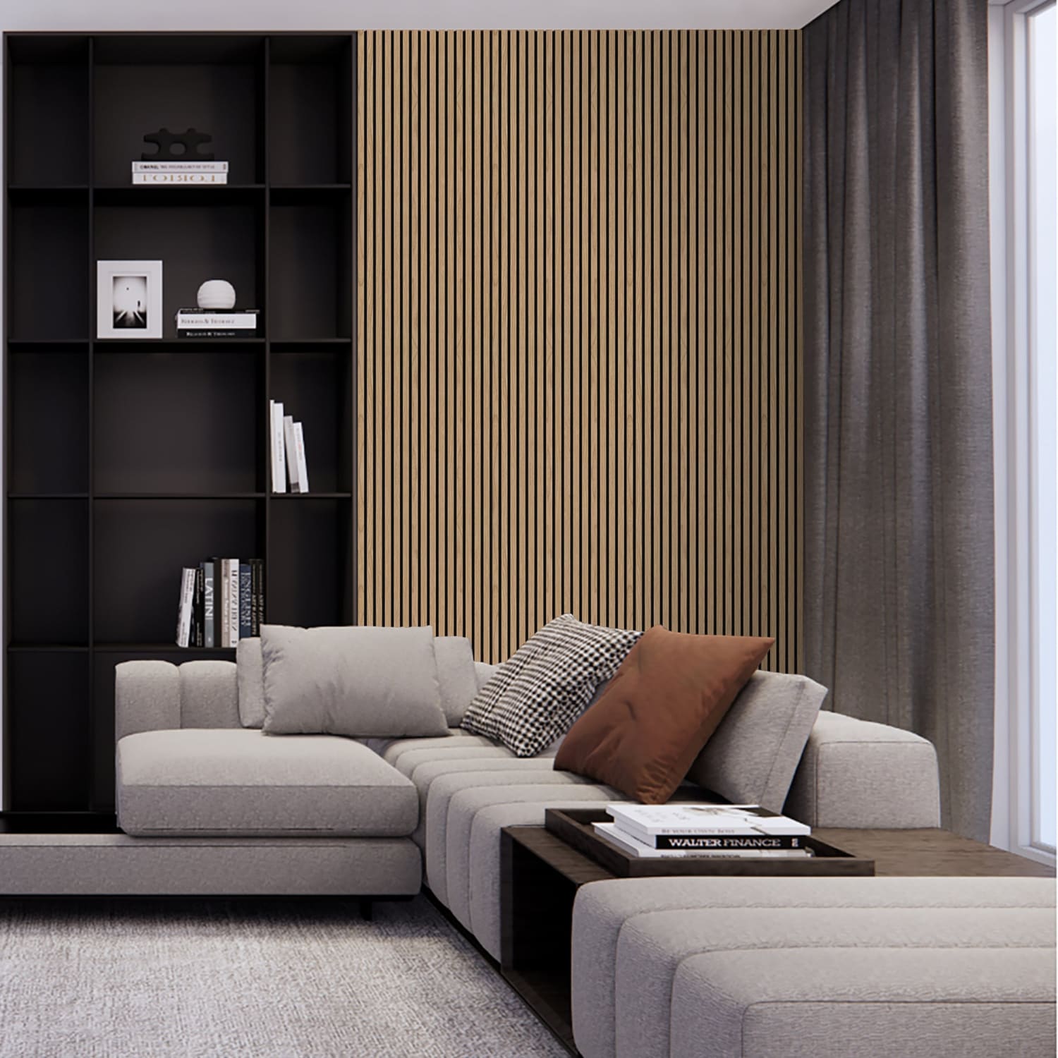 Walnut Acoustic Wall Panels-1